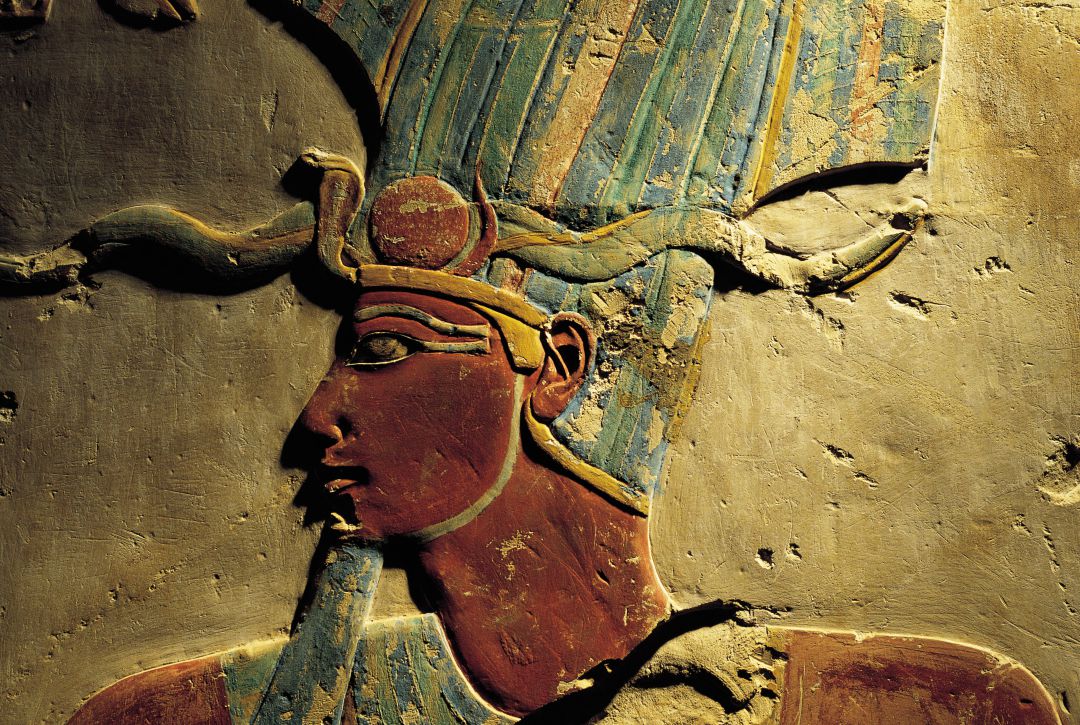Relieve del faraón Tutmosis III en el Museo de Lúxor, en Egipto