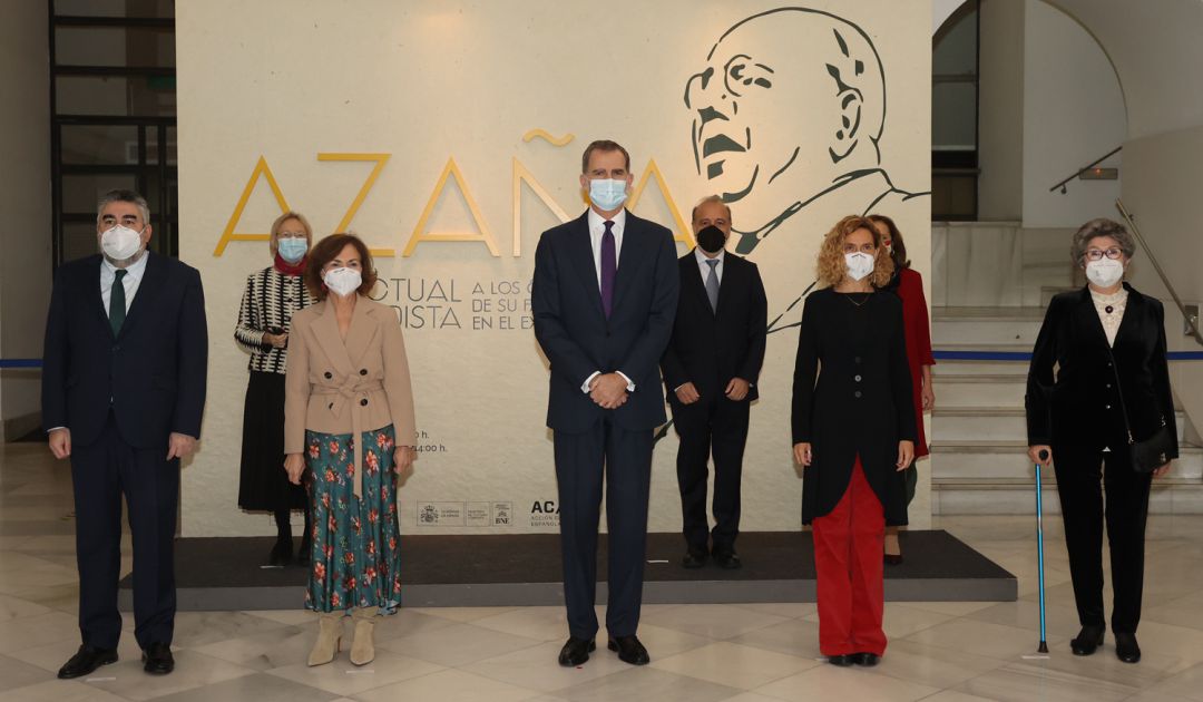 Inauguración de la exposición sobre Manuel Azaña en la BNE. 