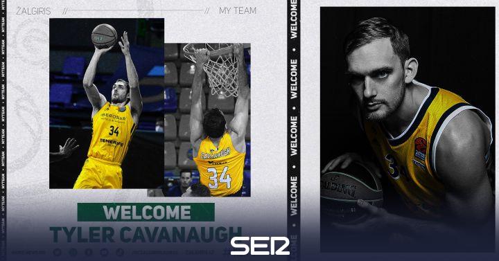 Tyler Cavanaugh (Lenovo Tenerife) signs for Zalgiris Kaunas |  Radio Club Tenerife |  Present