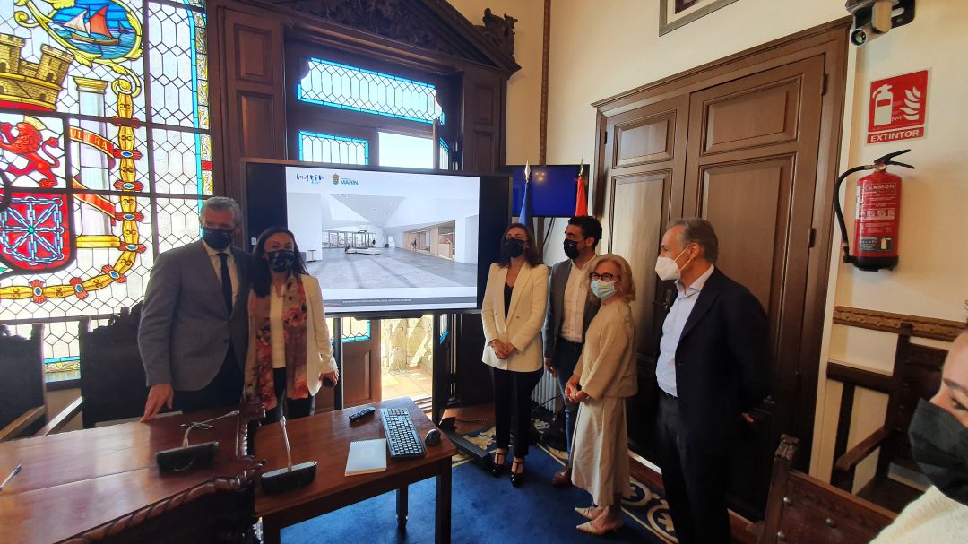 Firma del convenio entre Concello de Marín y Xunta para la costrucción del nuevo auditorio