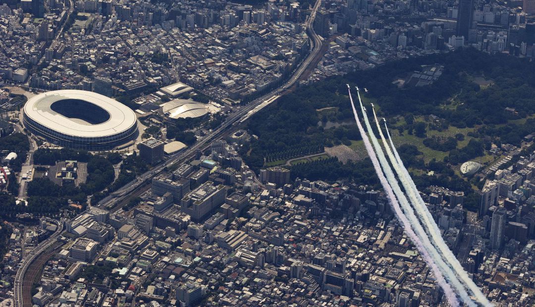 El Estadio Olímpico de Tokio acoge la ceremonia de apertura de los Juegos Olímpicos 2020.