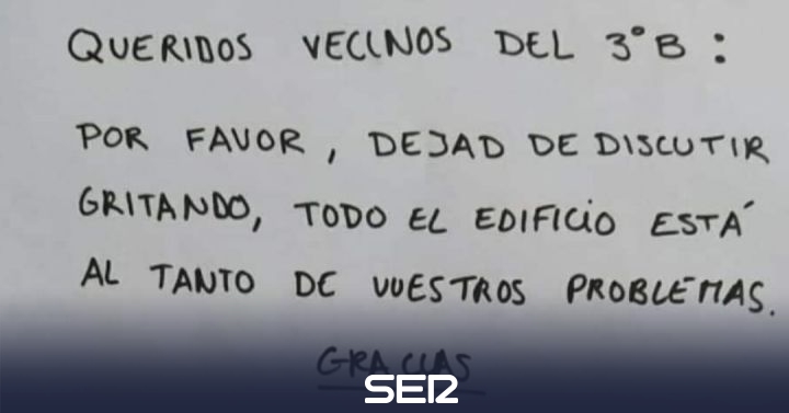 La carta viral a unos vecinos para que no discutan "gritando": "Una suegra no debe meterse en una relación" - Vimarsana News