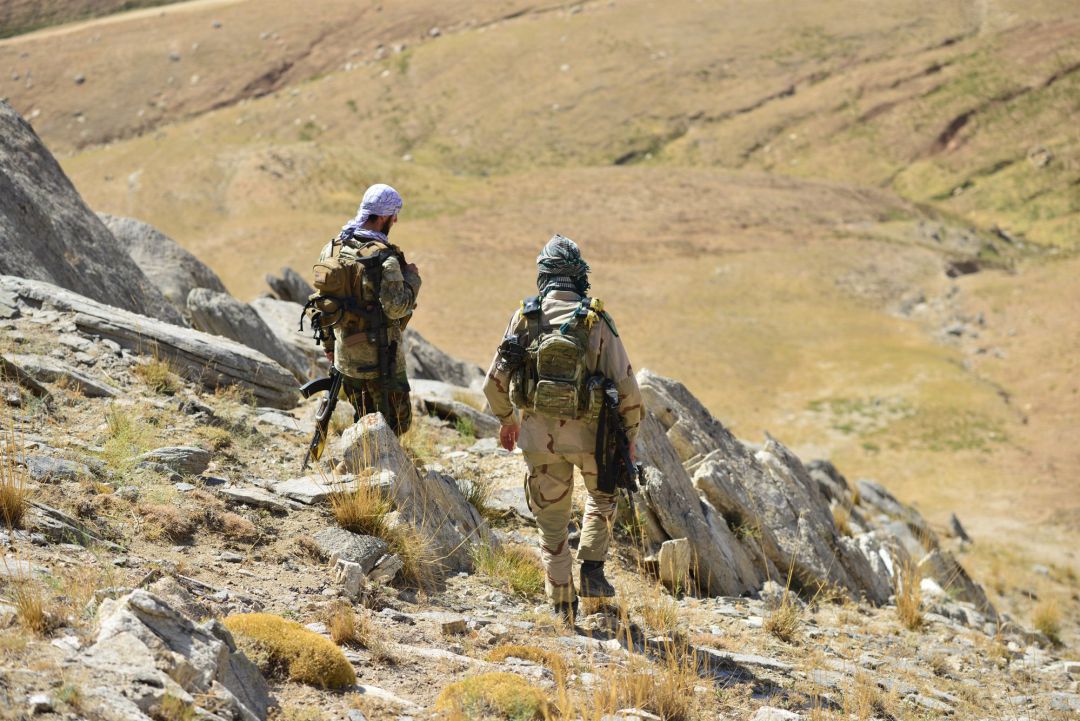 Milicianos antitalibán en Panjshir.