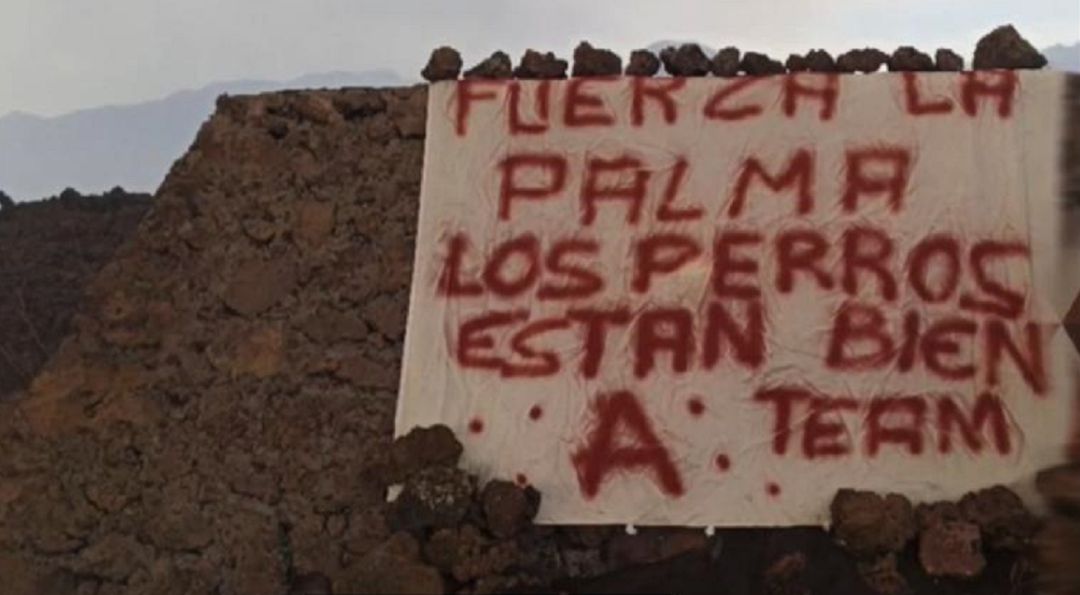 Cumbre Vieja: Aparece un cartel en el que aseguran que los perros de La Palma están bien | Radio Club Tenerife | Cadena SER