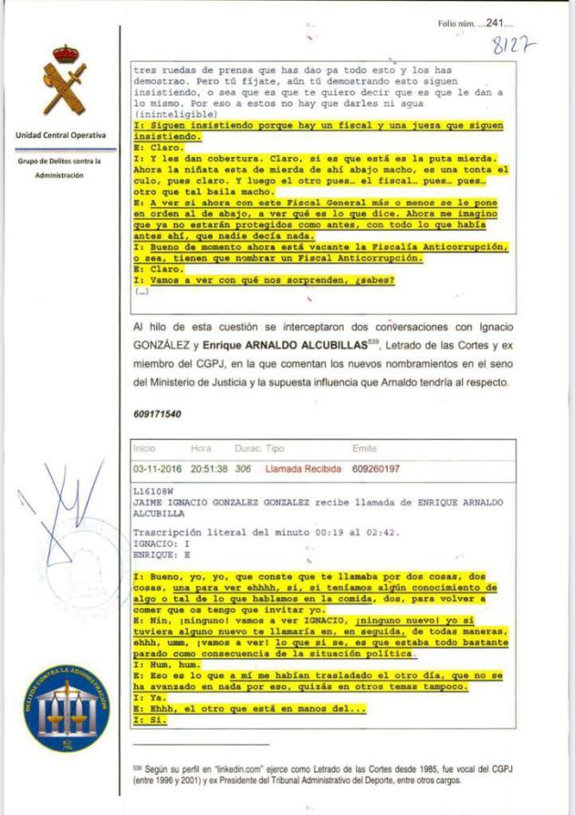 Documentos de la Operación Lezo de la UCO.