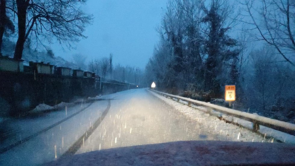 Situación de la carretera en Valgañón (La Rioja).
Situación de la carretera en Valgañón (La Rioja).