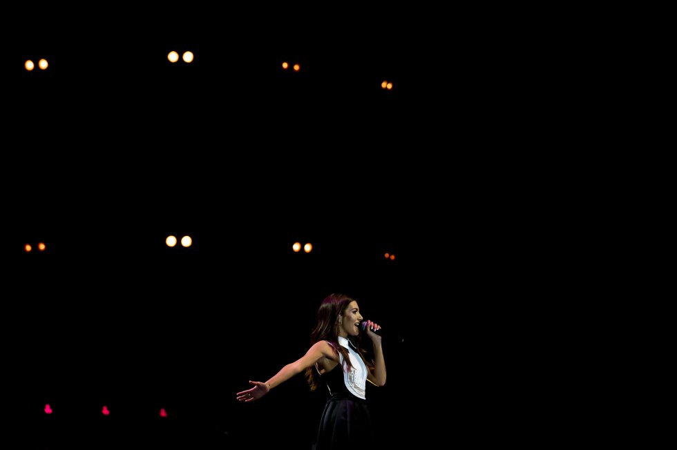 Ana Guerra, durante la gala de los Premios Dial en Tenerife. Ana Guerra, durante la gala de los Premios Dial en Tenerife.
