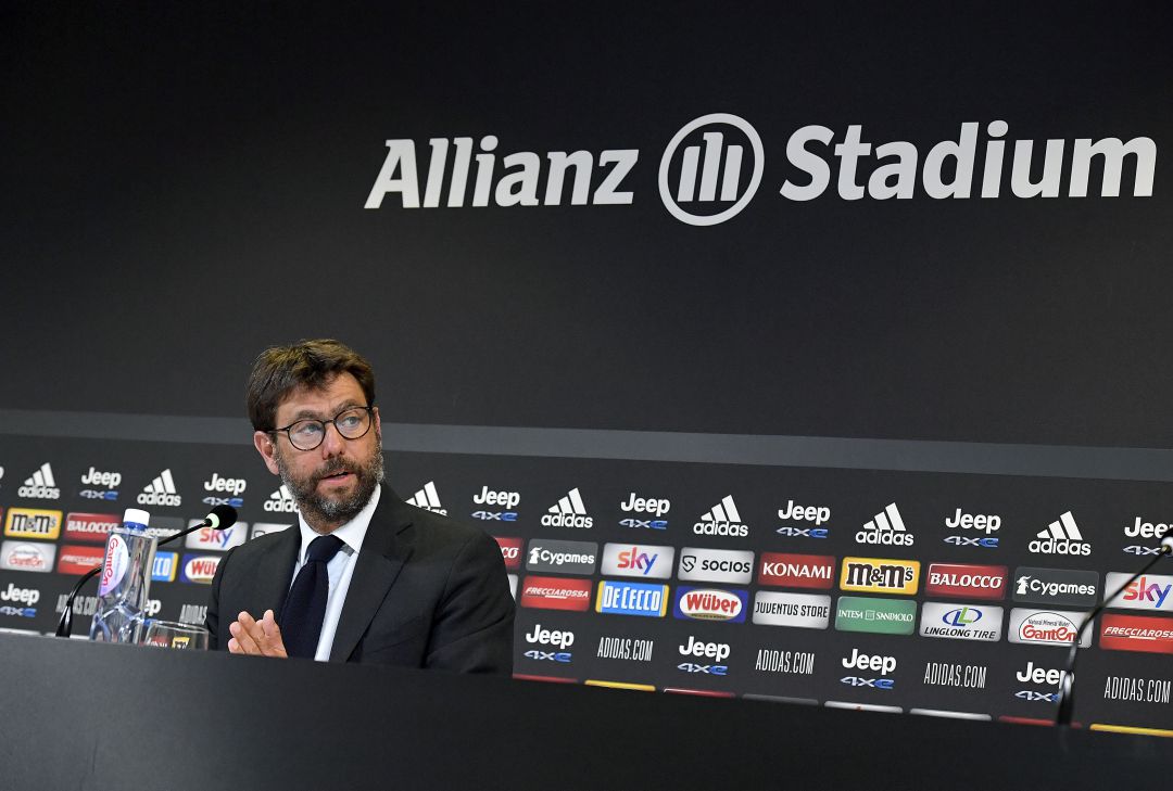 Andrea Agnelli, presidente de la Juventus, en rueda de prensa. 