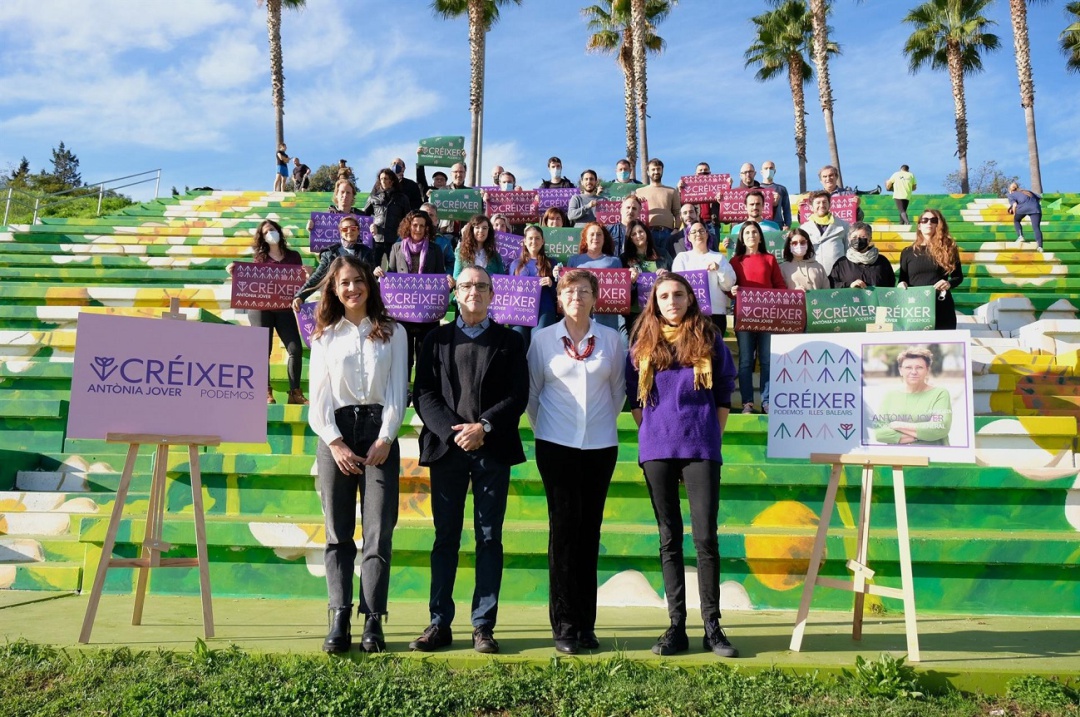 Antònia Jover presenta su candidatura 'Créixer' para liderar Podemos Balears.