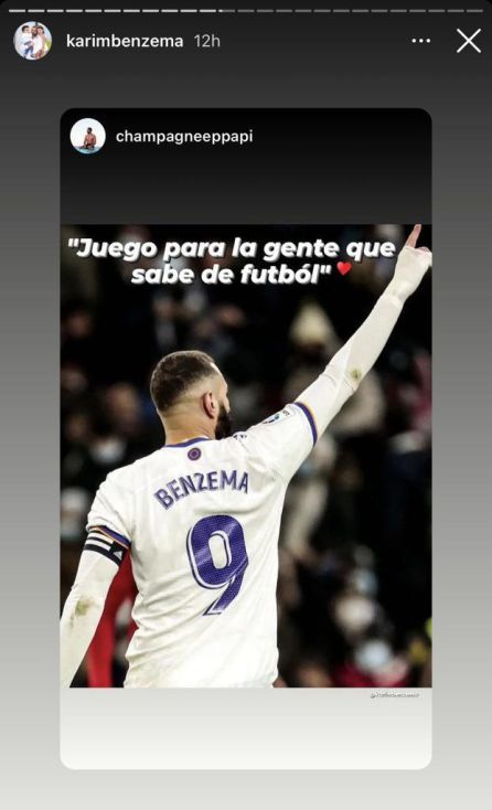 Publicación de Benzema tras la gala del Balón de Oro