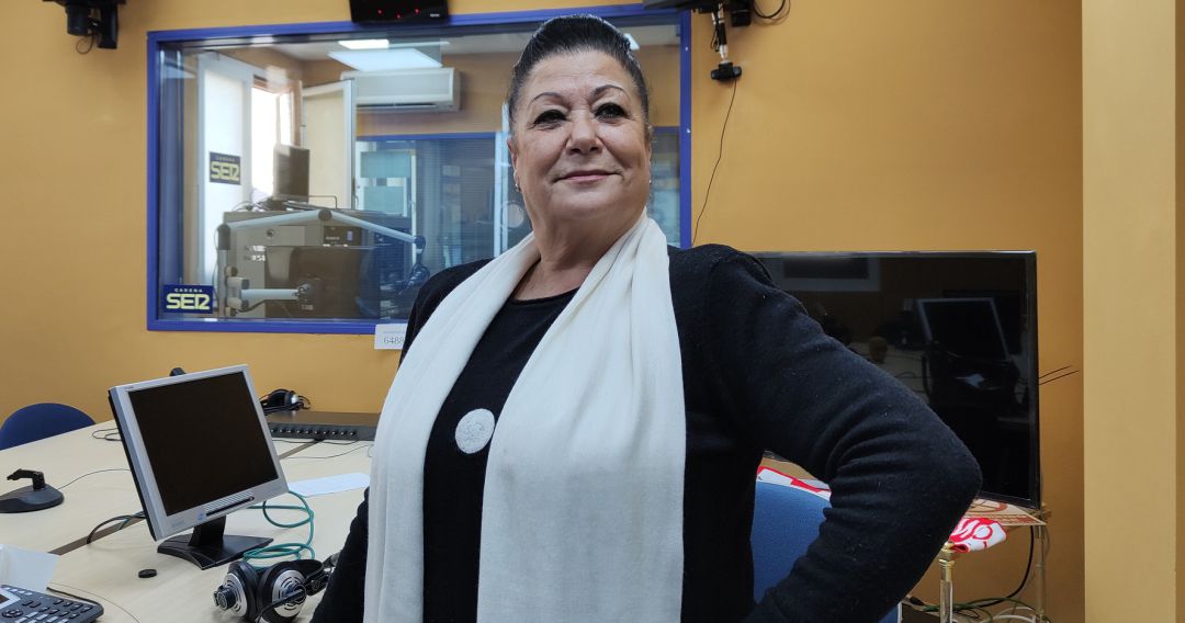 Mariquilla, en los estudios de Radio Granada