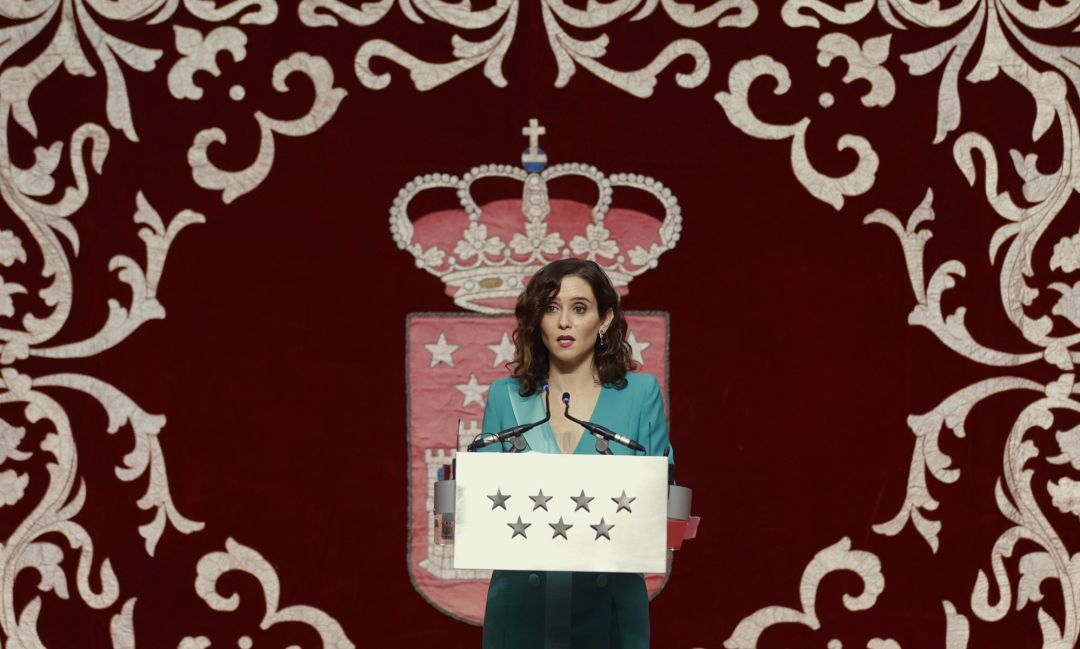 La presidenta de la Comunidad de Madrid, Isabel Díaz Ayuso, preside los actos conmemorativos del 43º aniversario de la Constitución Española.