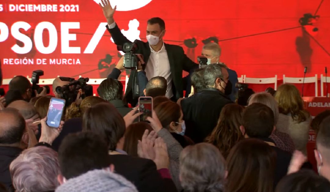 Pedro Sánchez clausura el congreso regional del PSRM-PSOE