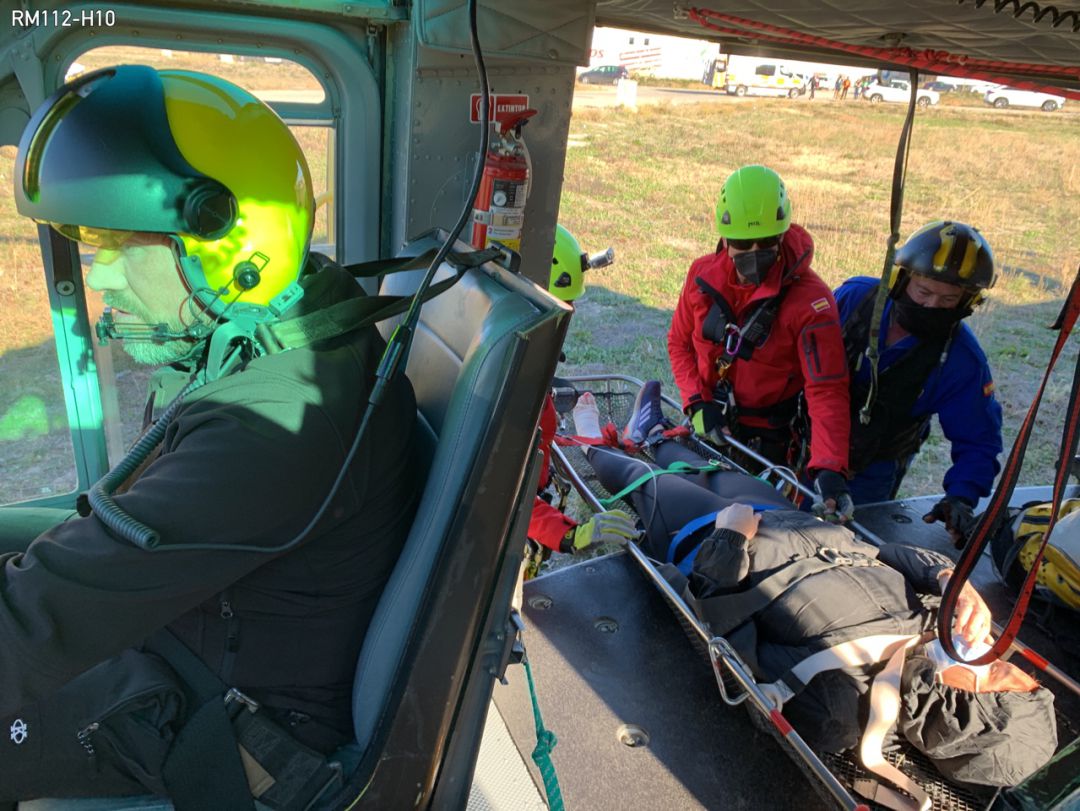 Rescatan en helicóptero al participante en una prueba deportiva en Cehegín 