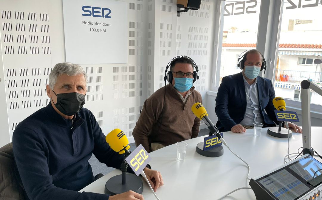 Juan Balastegui (Cs), José Ramón González de Zárate (PP) y Rubén Martínez (PSOE)