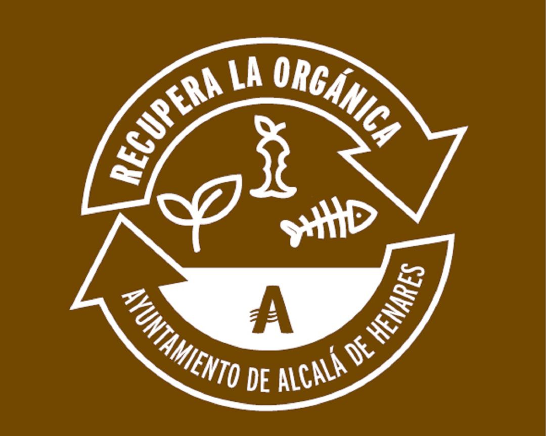 Logo de la campaña "Recupera la orgánica" de Alcalá de Henares. 