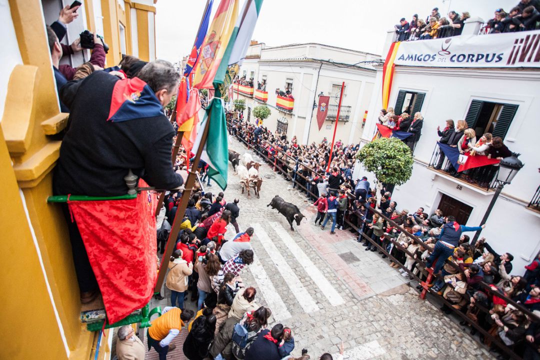 Imagen de archivo del último encierro taurino en La Puebla del Río, celebrado en 2020