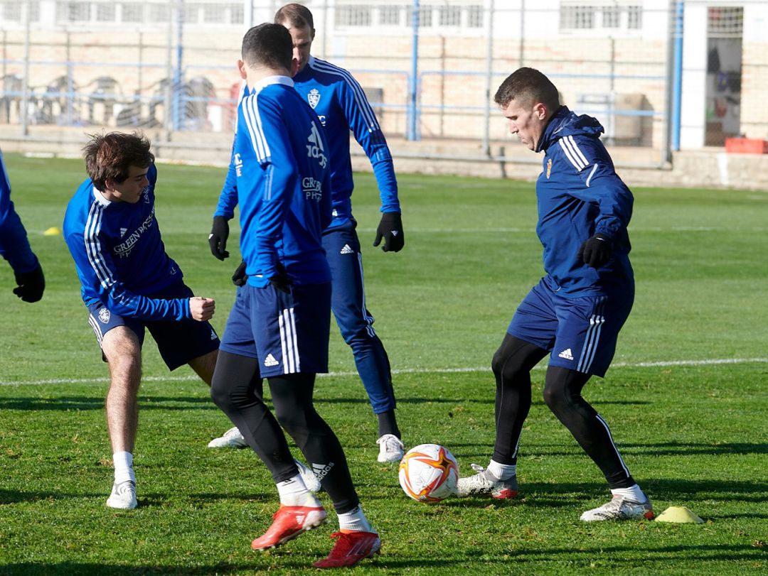 Imagen de un entrenamiento del Real Zaragoza