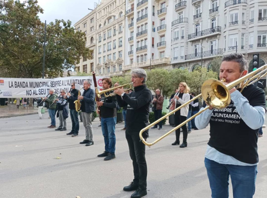 Los sindicatos del Ayuntamiento de València ya proyestaron en noviembre en el centro de la ciudad contra su transferencia al Palau de la Música. 
